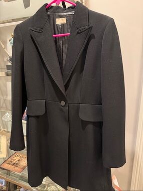Alaïa Black Single-Button Long Trench Blazer Coat